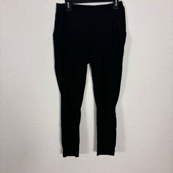 10 Tree Black High Waisted Jogger Sweatpants - Picture 1 of 6